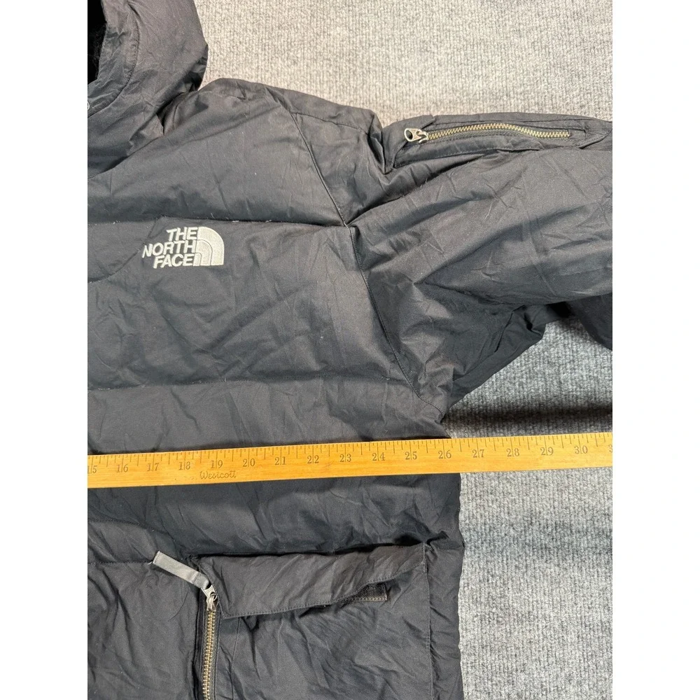 The North Face Mens Puffer Goose‎ Down 550 Jacket Mens XXL Black Hooded Full Zip